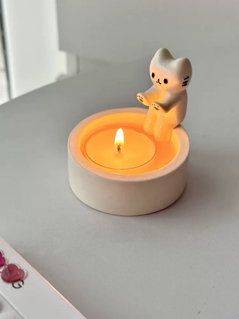Kitten Tea Light Holder