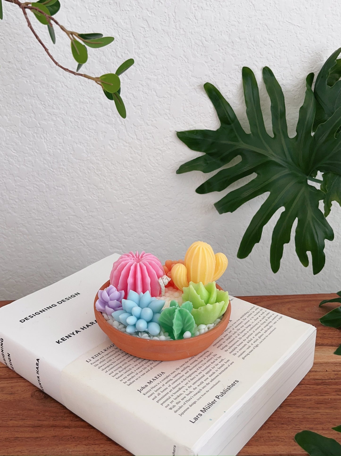 Rainbow Garden Succulent Candle Pot