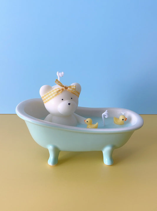 Bathing Bear and Rubber Duck Candle