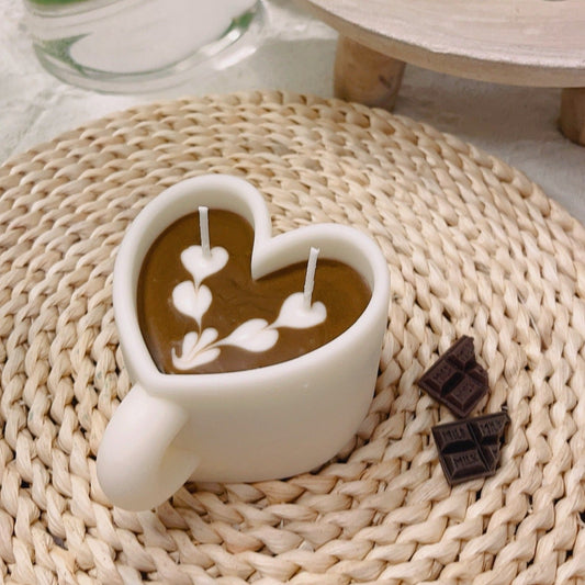 Heart Shape Mocha Candle