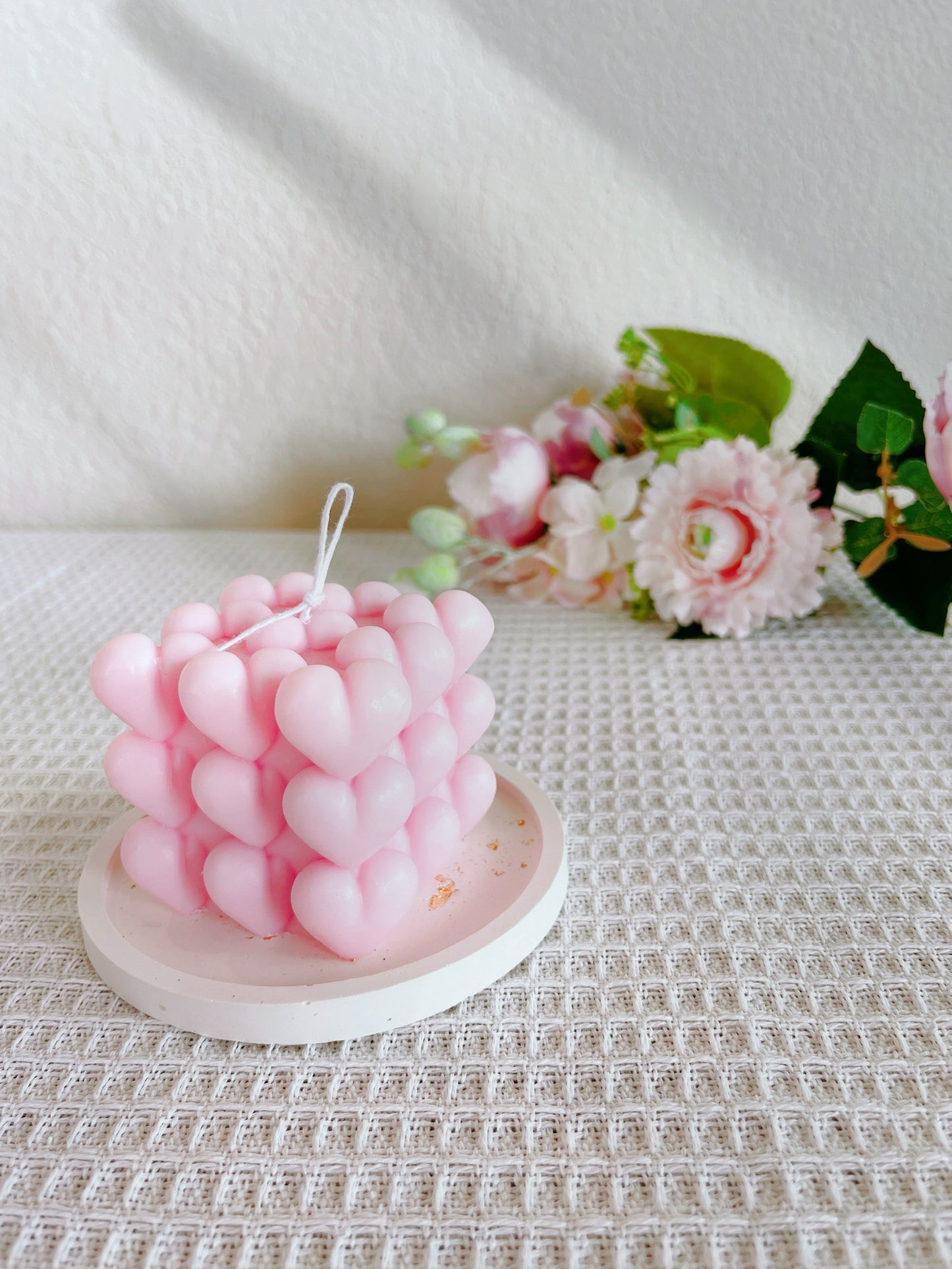 Bubble Heart Candle