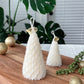 White Christmas Tree Candle - Tall Pine