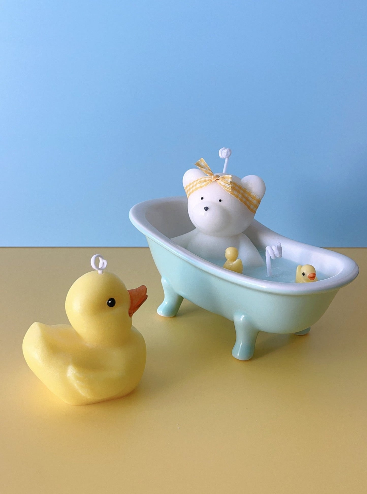 Bathing Bear and Rubber Duck Candle