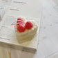 Heart Shaped Cake Candle with Strawberry